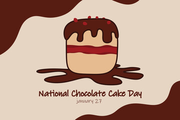 National Chocolate Cake Day background.