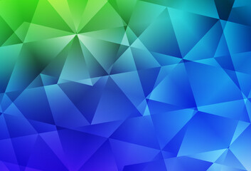 Obraz premium Light Blue, Green vector low poly layout.