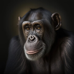 Fototapeta premium a close up portrait of a chimpanzee