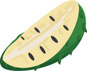 Natural soursop icon cartoon vector. Tree juice. Food fruit