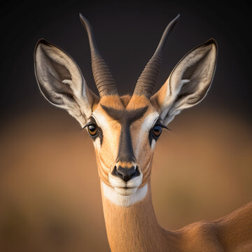 a close up of a thompson gazelle