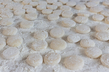 Rice Cake Mochi Homemade Covered in Corn Starch