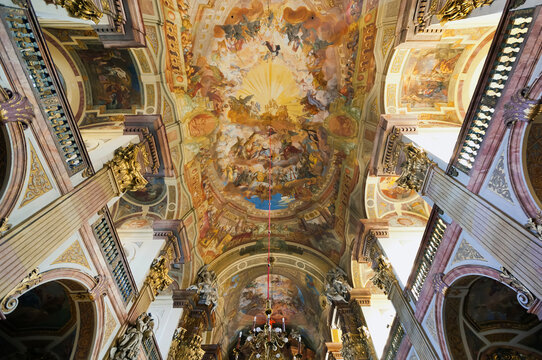 Interior of the Church of the Holy Name of Jesus; Wroclaw, Silesia, Poland
