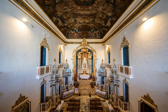 Interior of the Church of the Blessed Sacrament at Rua do Passo; Salvador, Bahia, Brazil