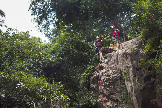 Canyoning is one of the most popular activities in Dalat. The Datanla Falls and the rivers running from it are great for abseil, cliff jumping, rock slides, and floating downriver; Da Lat, Vietnam