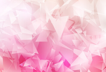 Light Pink, Yellow vector gradient triangles pattern.