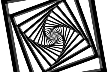 Digital black and white 3-Dimensional art