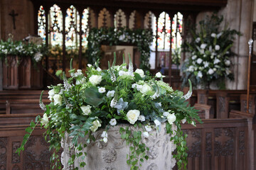 Fototapeta na wymiar Church Flowers