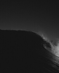 wave breaking - monotone artistic 