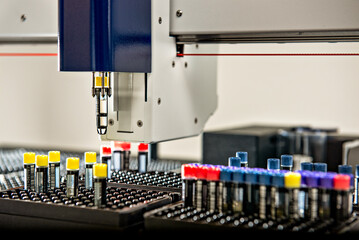 Medical equipment in a hospital lab