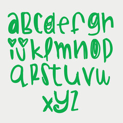 English Alphabets vector illustration