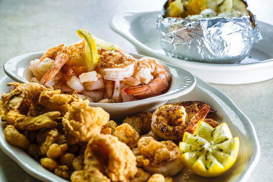 fried shrimp with chocken strips