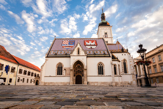 St. Mark's Church in St. Mark's Square; Zagreb, Croatia
