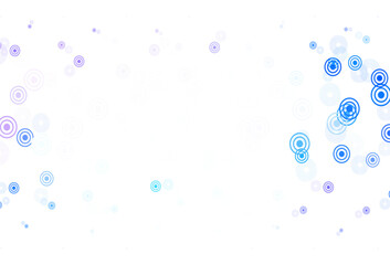 Light Pink, Blue vector background with spots.