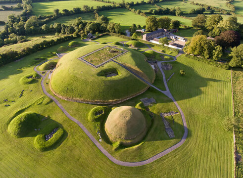 Ancient burial grounds at Knowth, Neolithic monument of the Bru na Boinne Heritage Site; Donore, County Meath, Irealnd