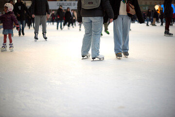 People ice skating