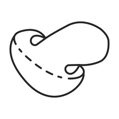 Champignon vector icon.Outline vector icon isolated on white background champignon .