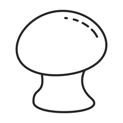 Champignon vector icon.Outline vector icon isolated on white background champignon .