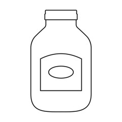 Sauce vector icon.Outline vector icon isolated on white background sauce .