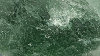 Macro clear green fluorite sample