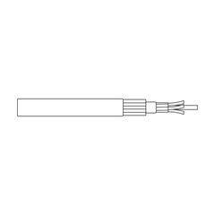Obraz premium Fiber cable vector icon. Outline vector icon isolated on white background fiber cable.
