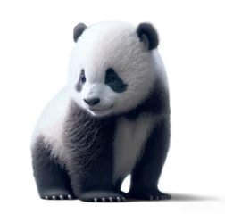 Fototapeten Cute baby panda cub, 3D illustration on isolated background © FP Creative Stock
