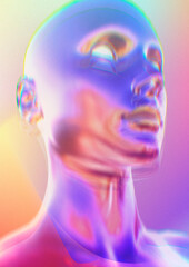 Obraz premium Posters, State of Mind, Energy, Soul, Aura, Space, Cosmic Awakening, Flight of the Soul, Flowers, Body, Human Aura, Love, Portal, Self-Awareness, Personality Development, Spirituality
