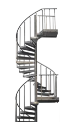 Fotobehang Trappen spiral starircase isolated with no background  © Pink Badger