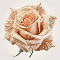 Rose flower illustration isolated on white 