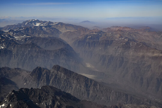Andes mountains between Argentina and Chile on the Chile border; Chile