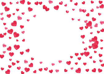 Heart Texture. February Poster For Woman. Special Frame. Red Happy Decoration. Abstract Backdrop For Mom. Pink Romance Voucher. Rose Heart Texture.