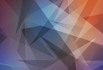 Obraz premium Light Blue, Red vector backdrop with lines, triangles.