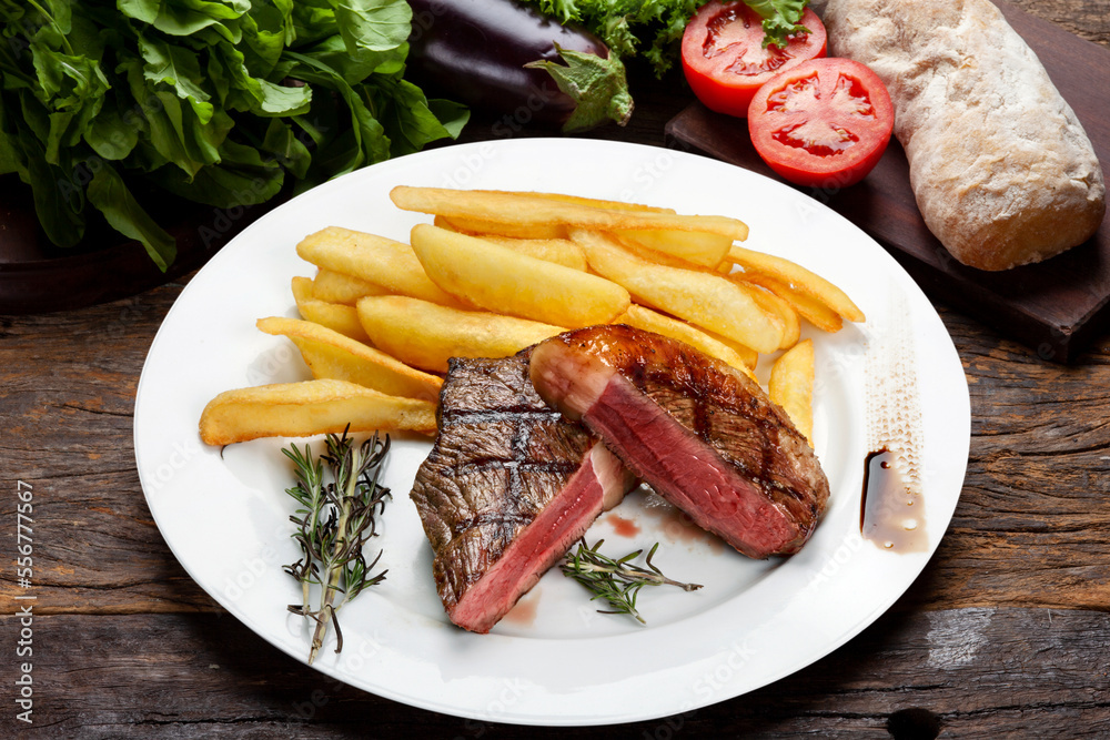 Wall mural fries with Brazilian picanha