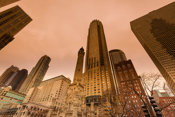 Downtown Chicago skyline; Chicago, Illinois, United States of America