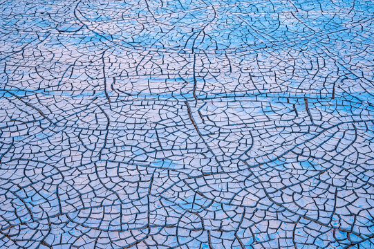 Cracked dry mud in a thermal Area in Northern Iceland; Namafjall, Northern Region, Iceland