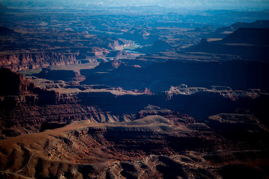 The Colorado River cuts its way through the soft sandstone near Dead Horse Point.