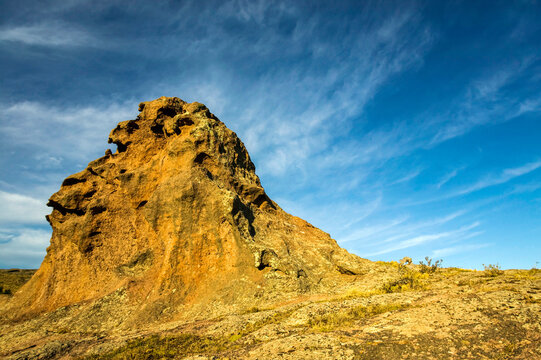 Rock formation on Cerro Chenque, mountain overlooking the city of Comodoro Rivadavia, Patagonia, Argentina; Argentina