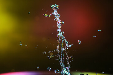 Obraz na płótnie Canvas 水滴のハイスピード撮影