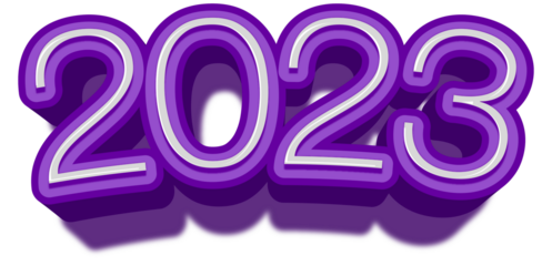 happy new year 2023 eve celebrations font golden purple shiny 