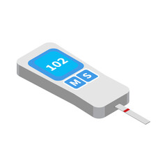 Isometric Medical Scanner Composition
