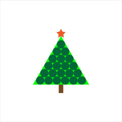 Christmas tree. Nature icon. Eco green icon. Vector illustration