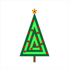 Christmas tree. Nature icon. Eco green icon. Vector illustration