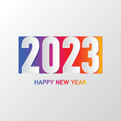 happy new year 2023 Calligraphy with white background