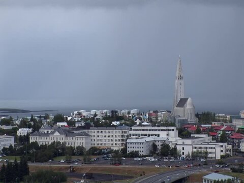 View of Reykjavik from the top of Perlan