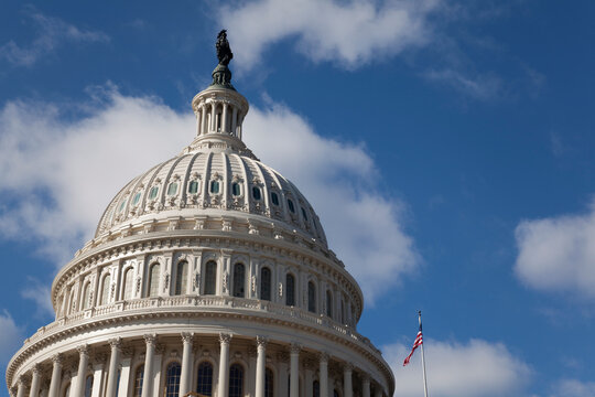 Dome of the Capitol, viewed from the East side, Washington DC, USA; Washington DC, United States of America