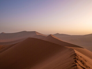 Fototapeta na wymiar Sunset view from Dune 45, Sossusvlei, Namibia