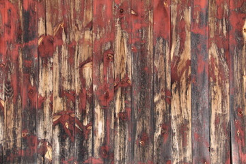 peeling red barn paint wood