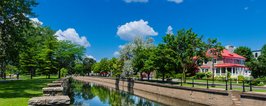 Lachine Canal and Locks; Montreal, Quebec, Canada