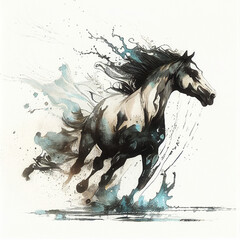 Obraz na płótnie Canvas Spirit Animal Horse - By Generative AI