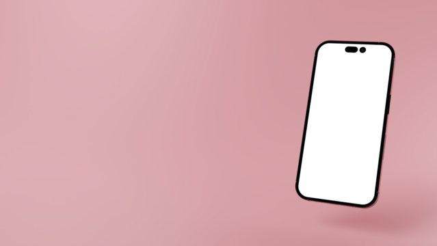 smartphone with transparent phone screen and rose background for app commercials, mockup show cases, mobile Website Presentations etc.  - Powered by Adobe